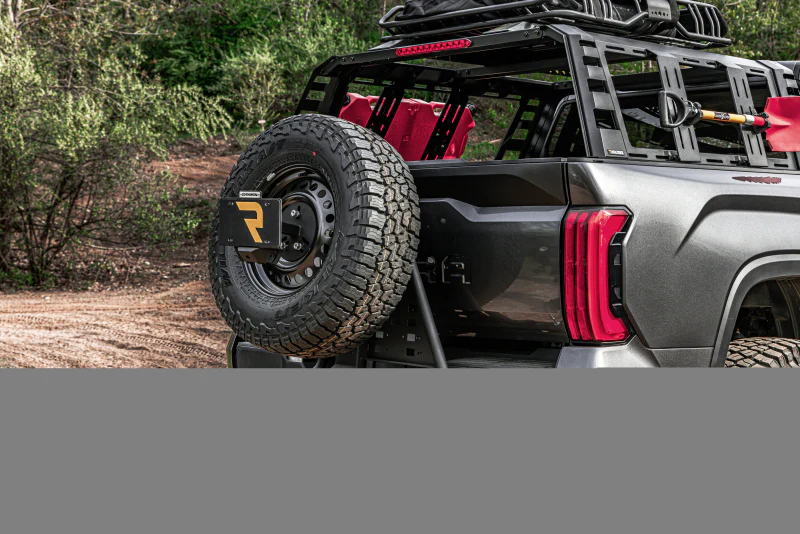 Go Rhino Swing-A-Way Hitch Mounted Tire Carrier (Lic. Plate Lights Not Included) - Textured Black - Image 10