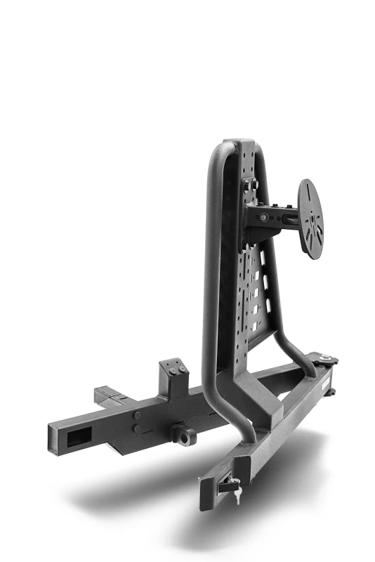 Go Rhino Swing-A-Way Hitch Mounted Tire Carrier (Lic. Plate Lights Not Included) - Textured Black - Image 15