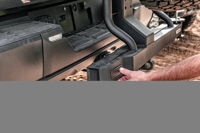 Go Rhino Swing-A-Way Hitch Mounted Tire Carrier (Lic. Plate Lights Not Included) - Textured Black - Image 7