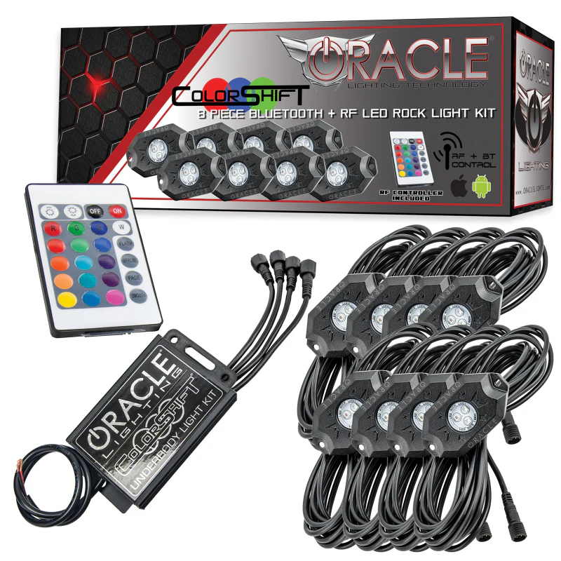 Oracle Bluetooth + RF Underbody Rock Light Kit - 8 PCS - ColorSHIFT - Image 76
