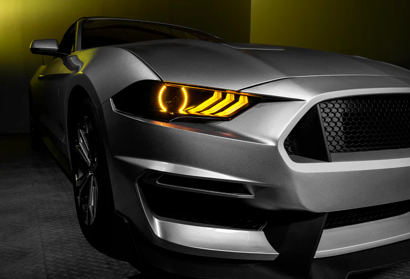 Oracle Lighting 18-23 Ford Mustang Dynamic ColorSHIFT LED Headlights - Black Series - Image 13