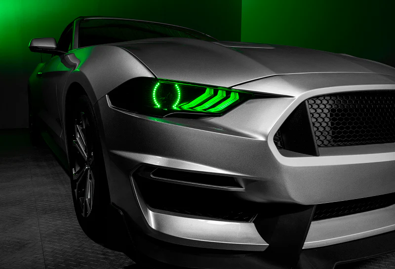 Oracle Lighting 18-23 Ford Mustang Dynamic ColorSHIFT LED Headlights - Black Series - Image 17