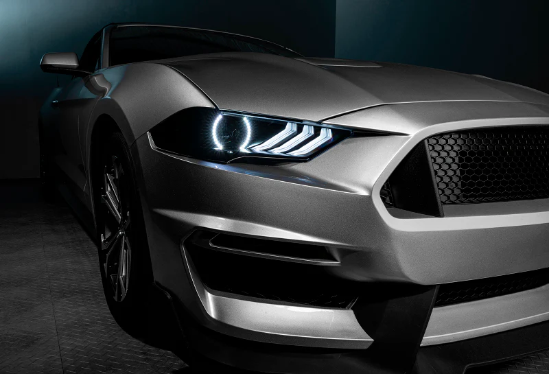 Oracle Lighting 18-23 Ford Mustang Dynamic ColorSHIFT LED Headlights - Black Series - Image 21