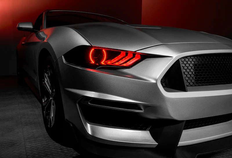Oracle Lighting 18-23 Ford Mustang Dynamic ColorSHIFT LED Headlights - Black Series - Image 24