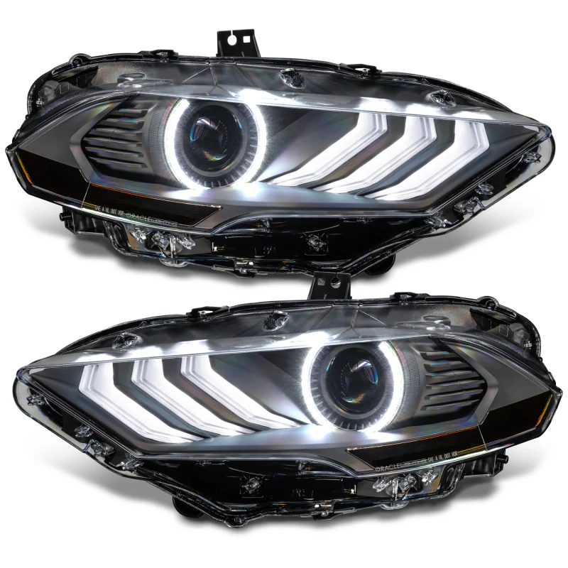 Oracle Lighting 18-23 Ford Mustang Dynamic ColorSHIFT LED Headlights - Black Series - Image 29