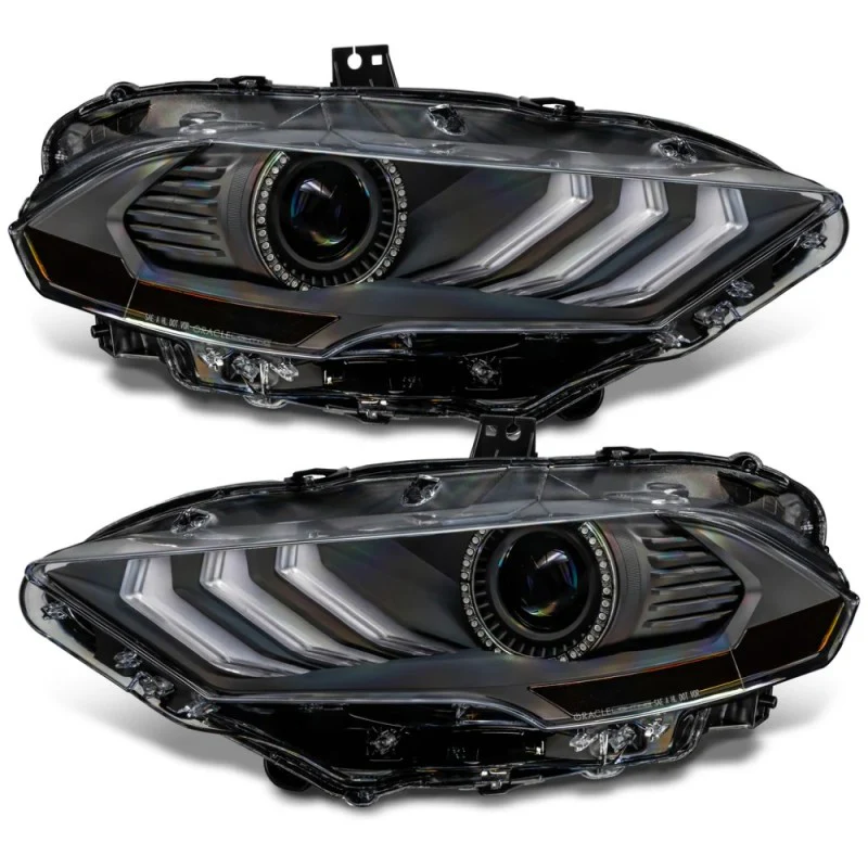 Oracle Lighting 18-23 Ford Mustang Dynamic ColorSHIFT LED Headlights - Black Series - Image 40