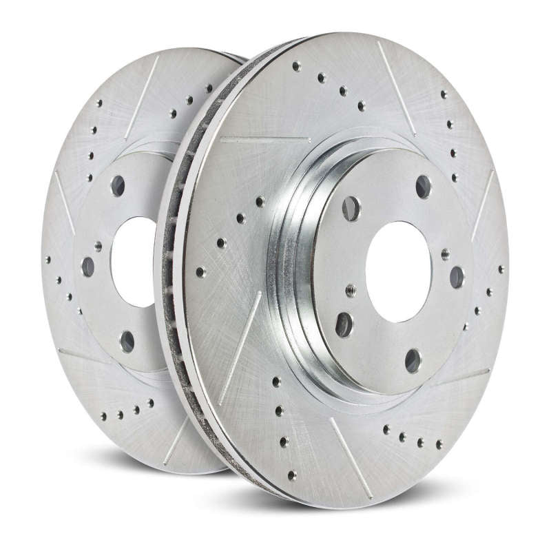 Power Stop 05-10 Chrysler 300 Rear Evolution Drilled & Slotted Rotors - Pair - Image 3