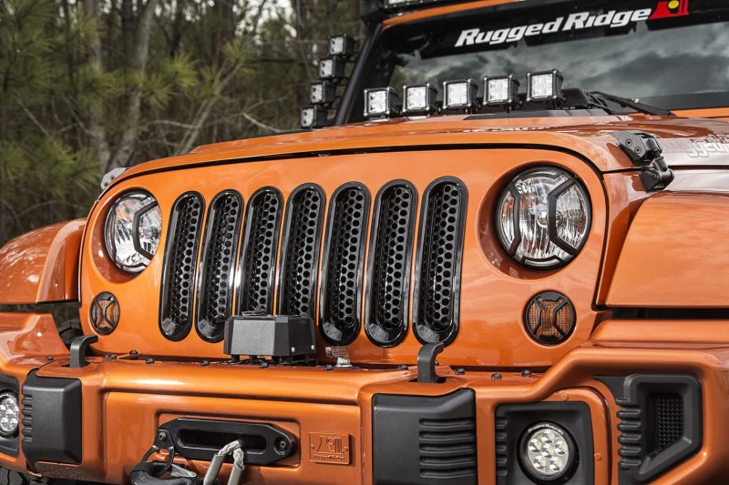Rugged Ridge Grille Inserts Perforated 07-18 Jeep Wrangler - Image 3