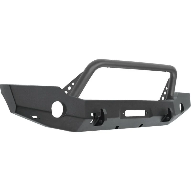 Westin 18-19 Jeep Wrangler JL WJ2 Full Width Front Bumper w/Bull Bar Textured Black - Image 11