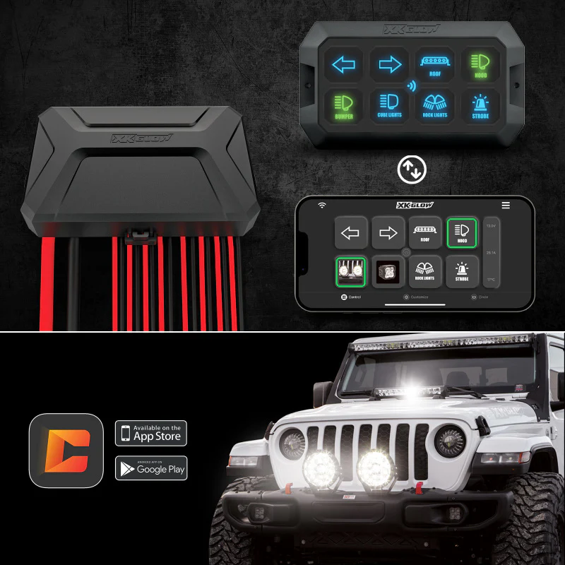 XK Glow XKcommand Bluetooth Switch Panel for Lights 12V Accessory Offroad - Image 3